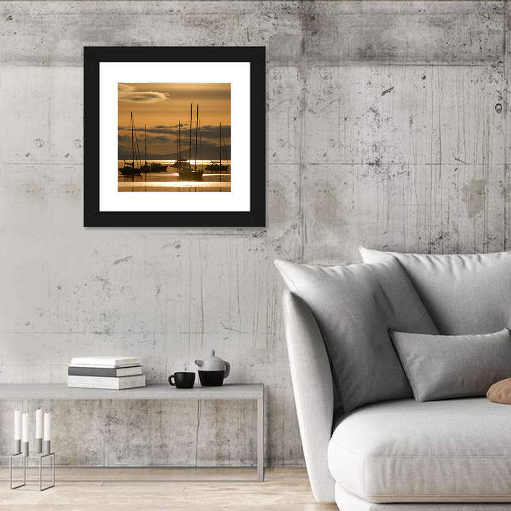 Boats at Sunrise Wall Art