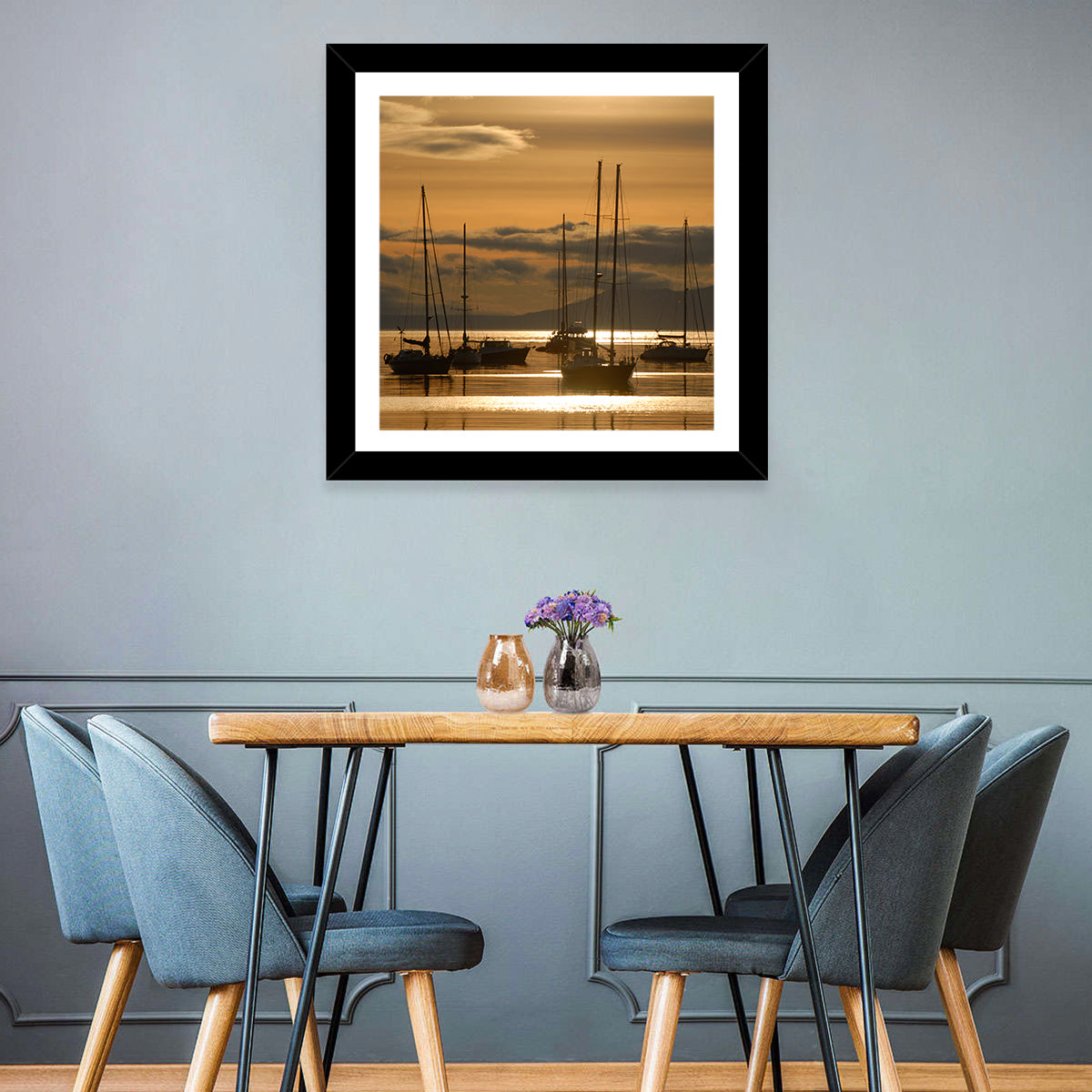 Boats at Sunrise Wall Art