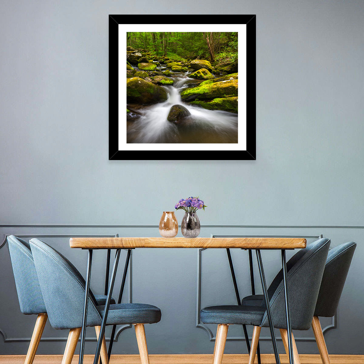 Green Forest Stream Wall Art