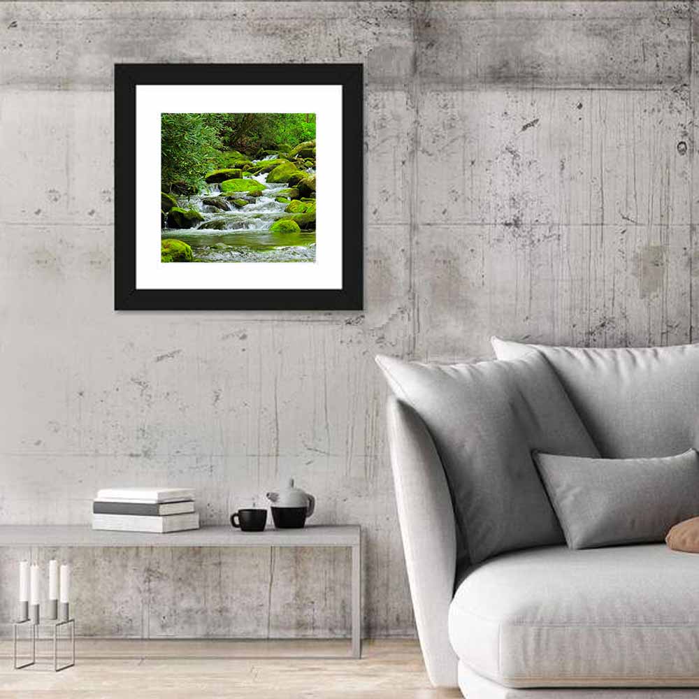 Cascading Mountain Stream Wall Art
