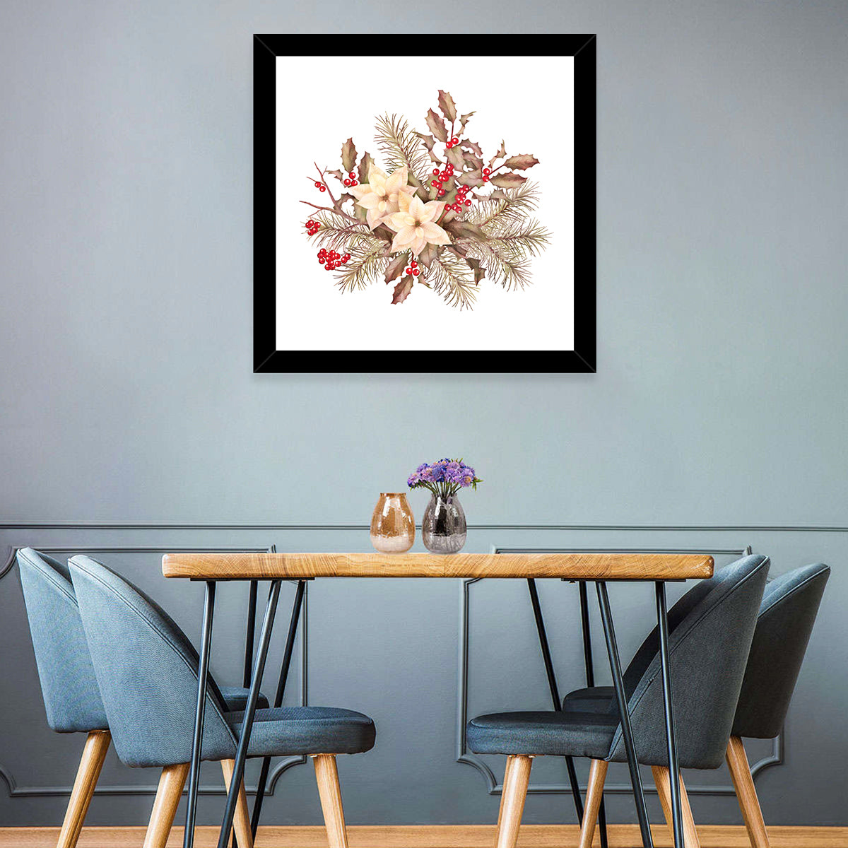 Retro Flower Bouquet Wall Art
