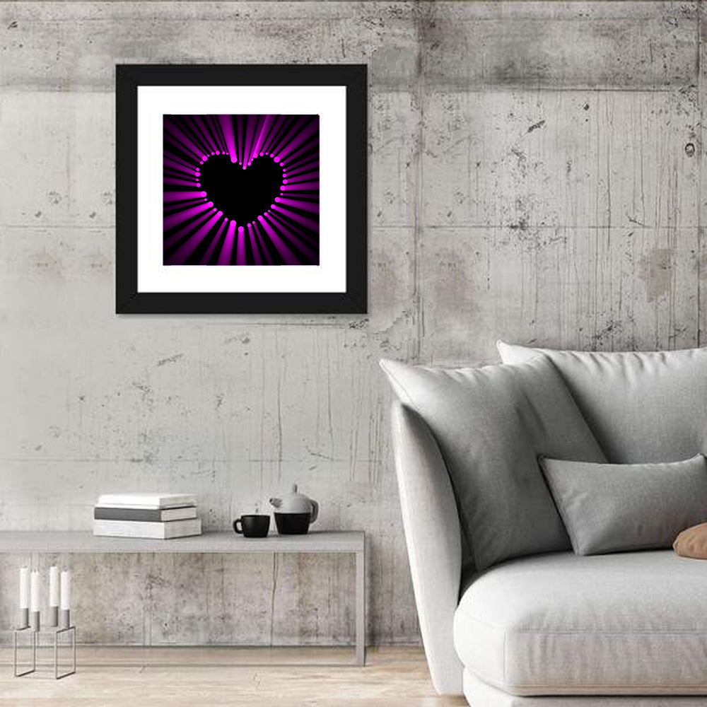 Glowing Heart Wall Art
