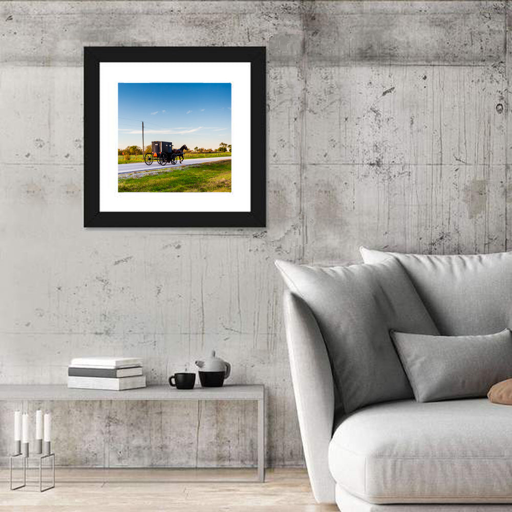 Horse and Buggy Amish Oklahoma Wall Art