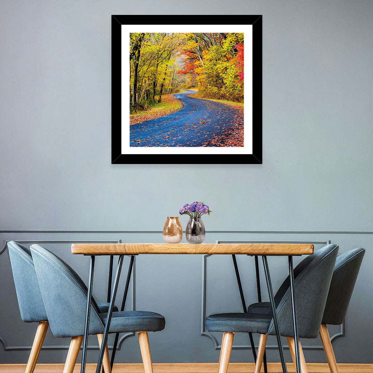 Wet Autumn Road Wall Art