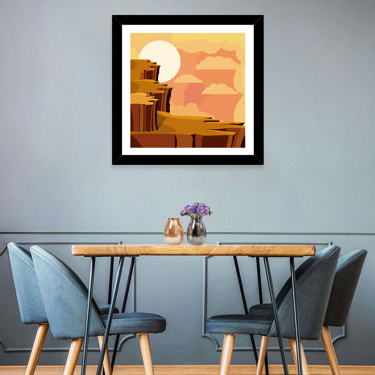 Digital Mountain Clouds Wall Art