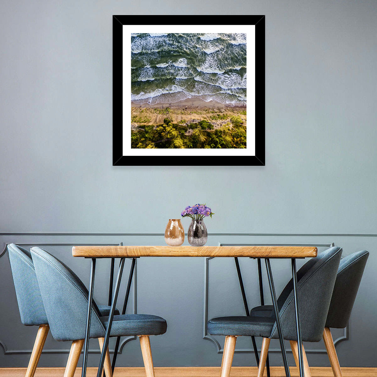 Aerial Sea Waves Wall Art