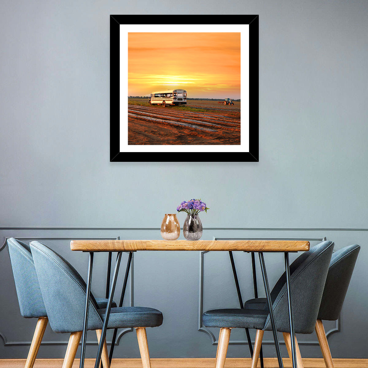 Farms Field Rural Indiana Wall Art