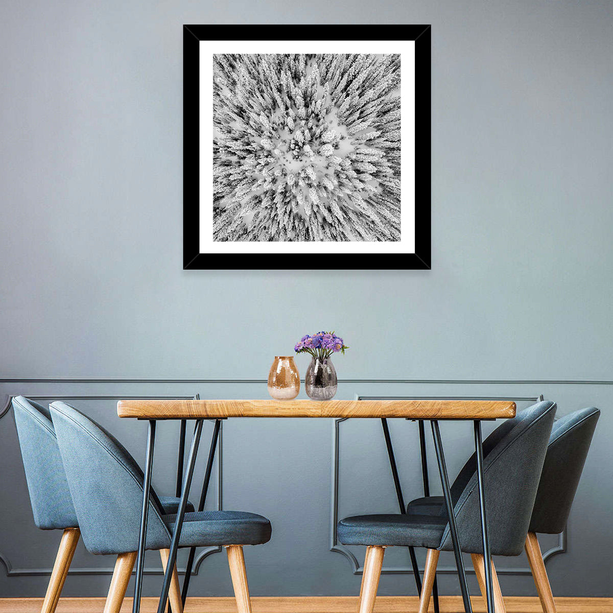 Snowy Forest Aerial Wall Art