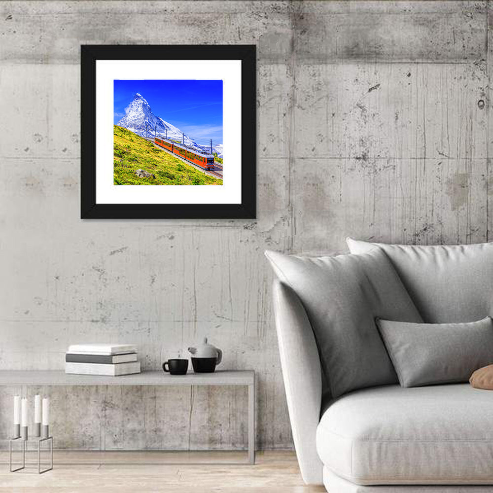 Matterhorn & Train Wall Art