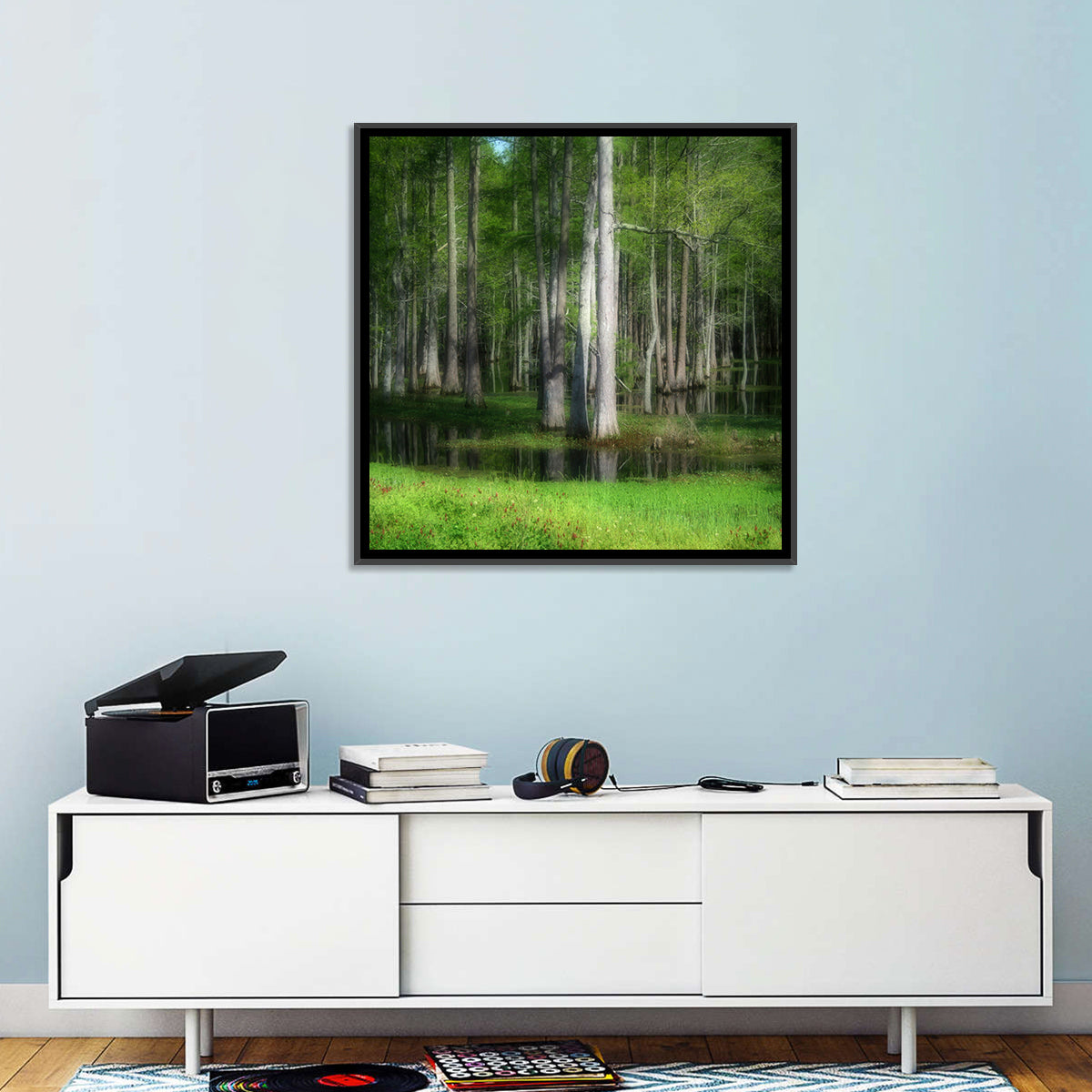 Lush Green Swamp Wall Art