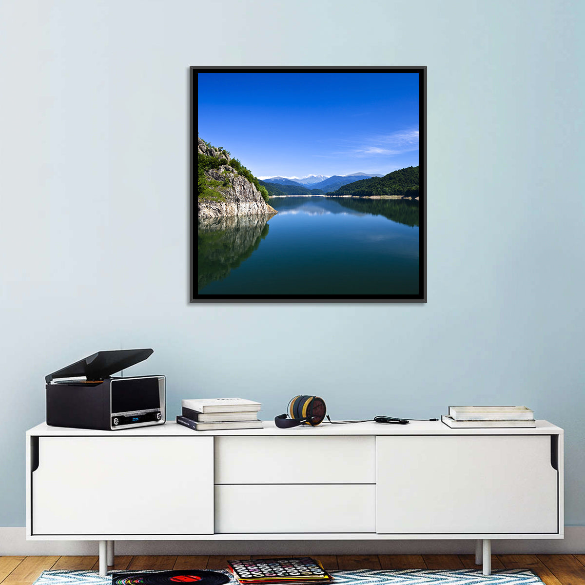 Calm Mountains Lake Wall Art