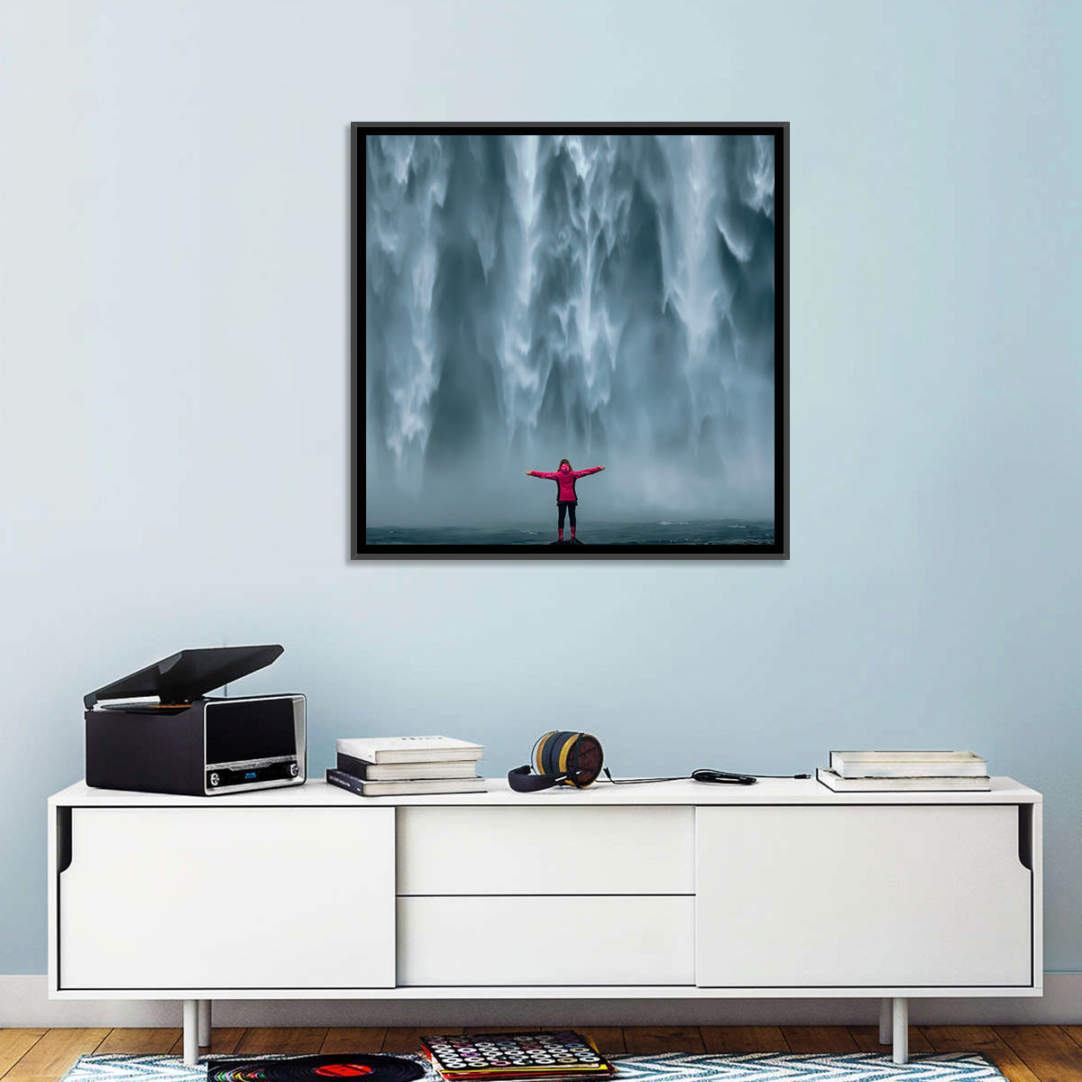 Majestic Skogafoss Waterfall Wall Art