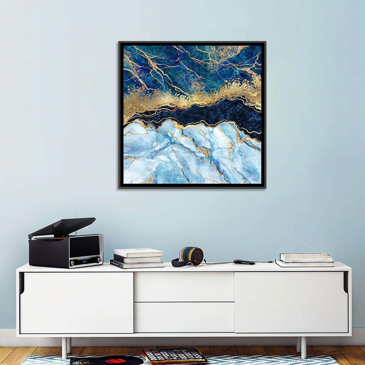 Marble Gold Glitter Abstract I Wall Art