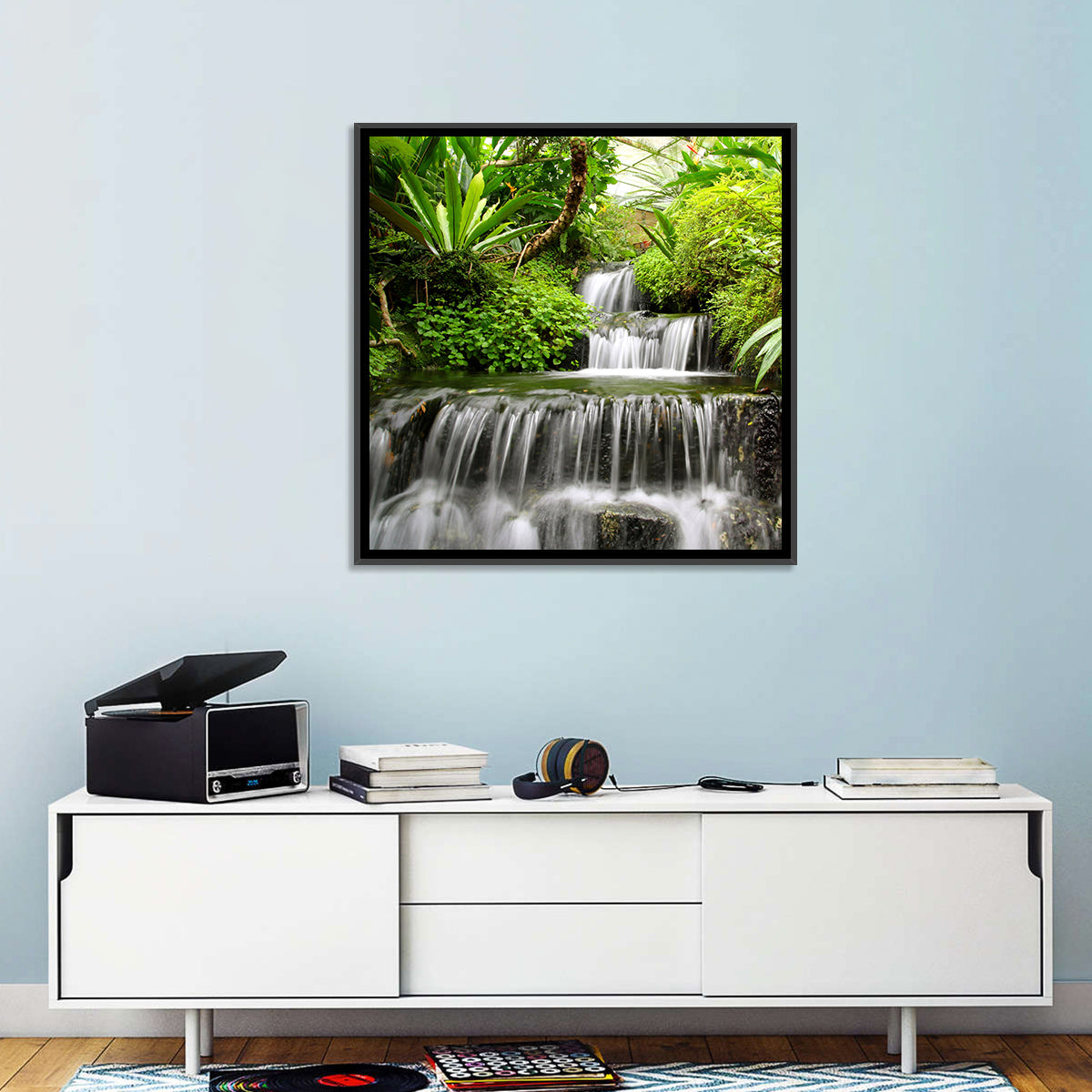 Rain Forest Waterfall Wall Art