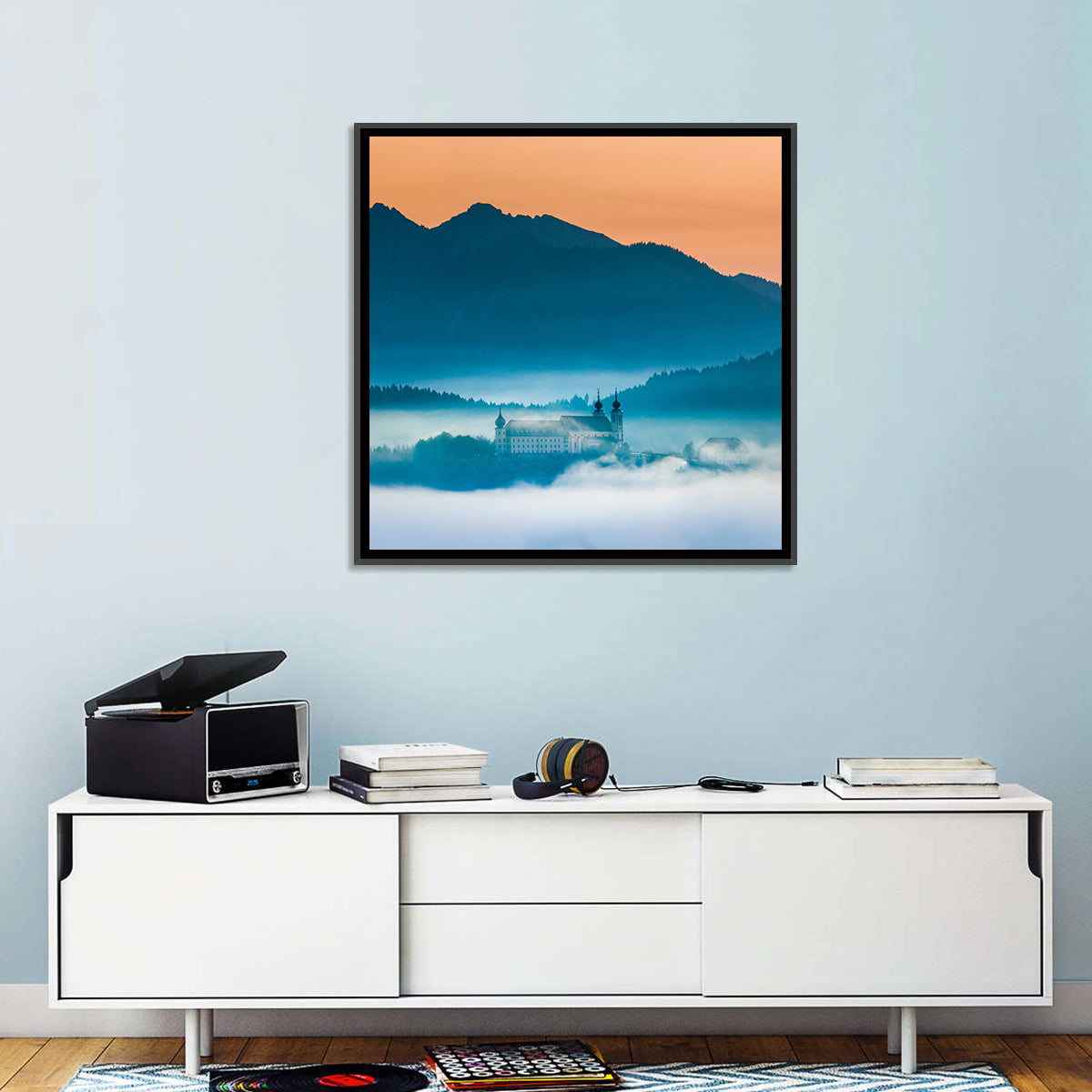 Foggy Mountain Church Wall Art
