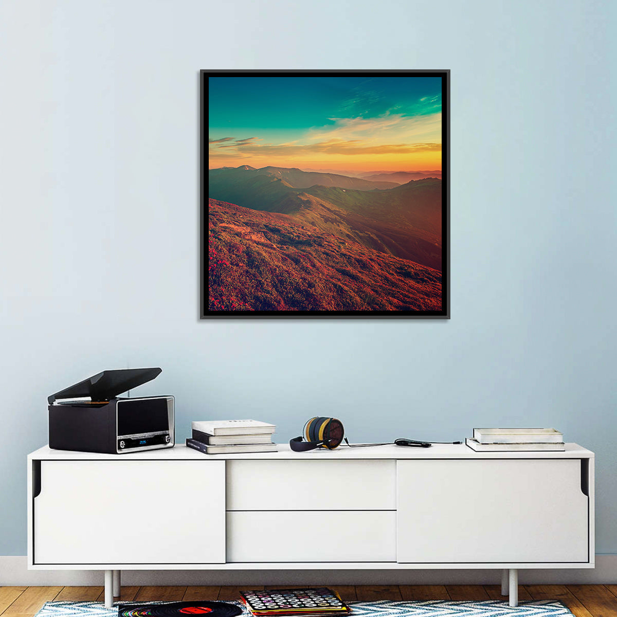 Vivid Mountain Sunrise Wall Art