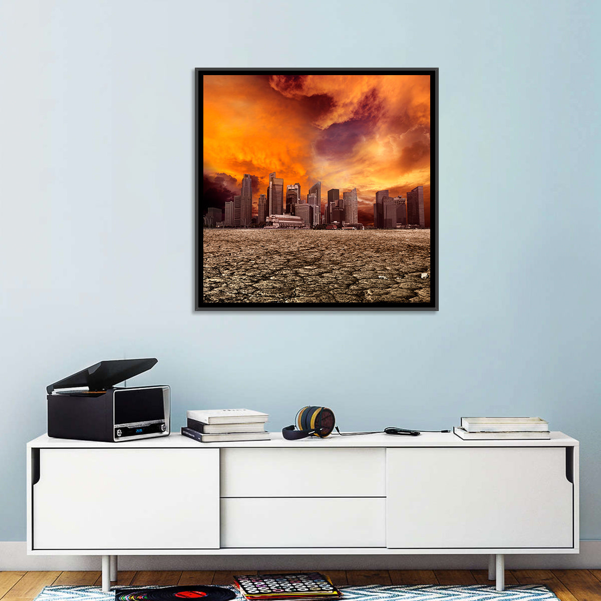 Desolate Desert City Wall Art