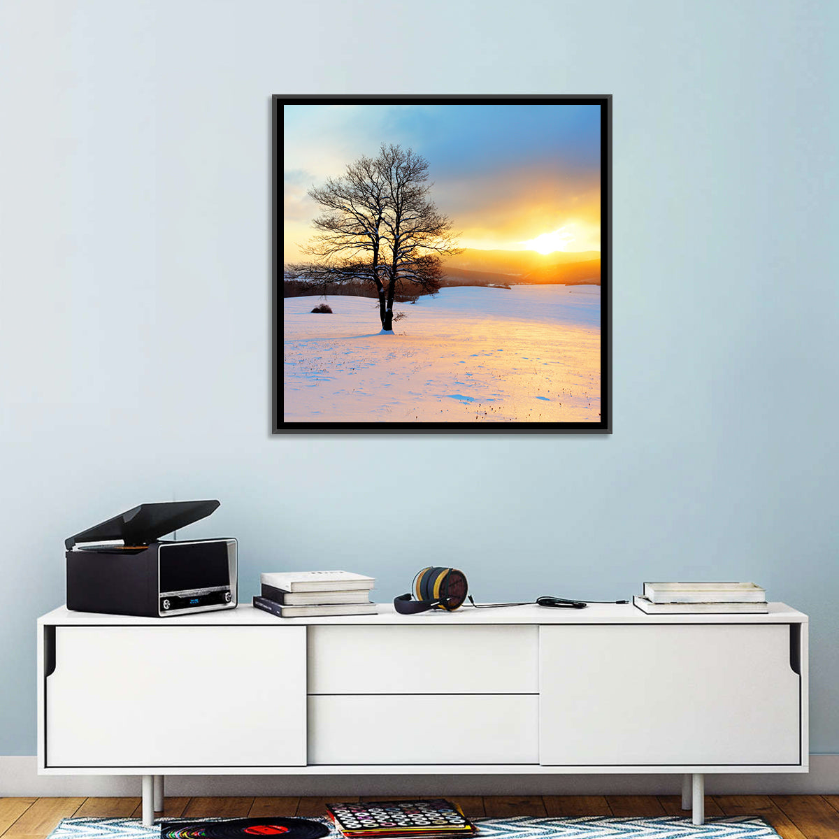 Snowy Winter Sunrise Wall Art
