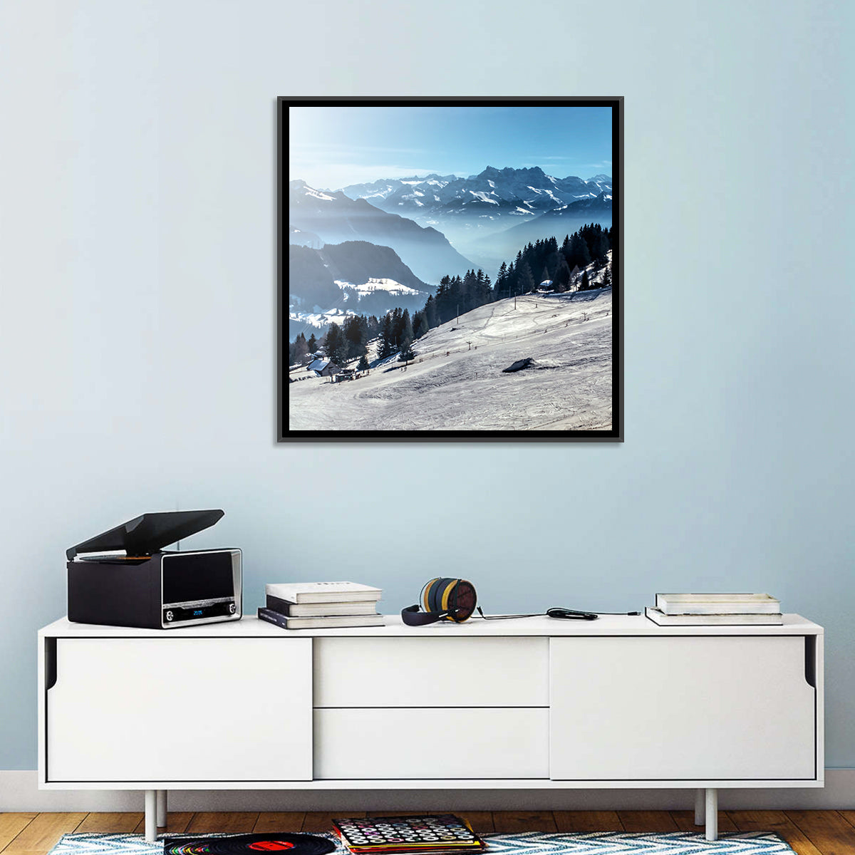 Ski Mountain Slope Wall Art