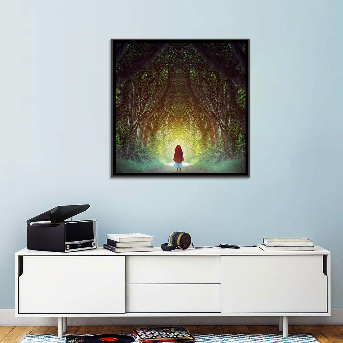 Hedges Forest Pathway Wall Art