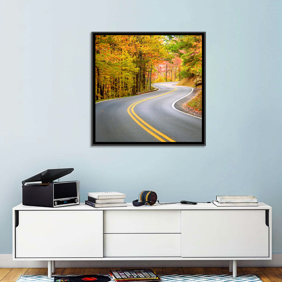 Winding Autumn Road Wall Art