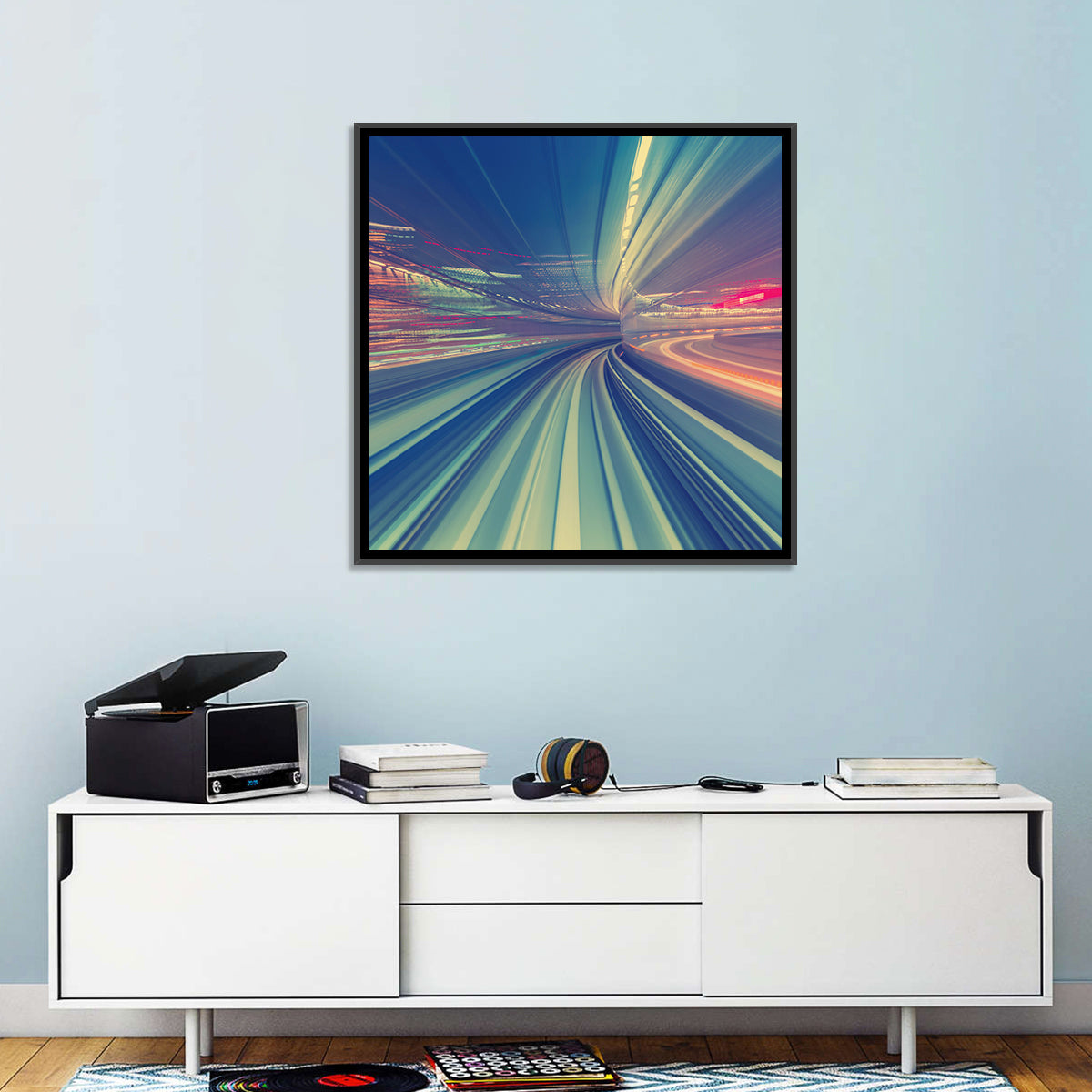 Monorail Speed Trail Wall Art