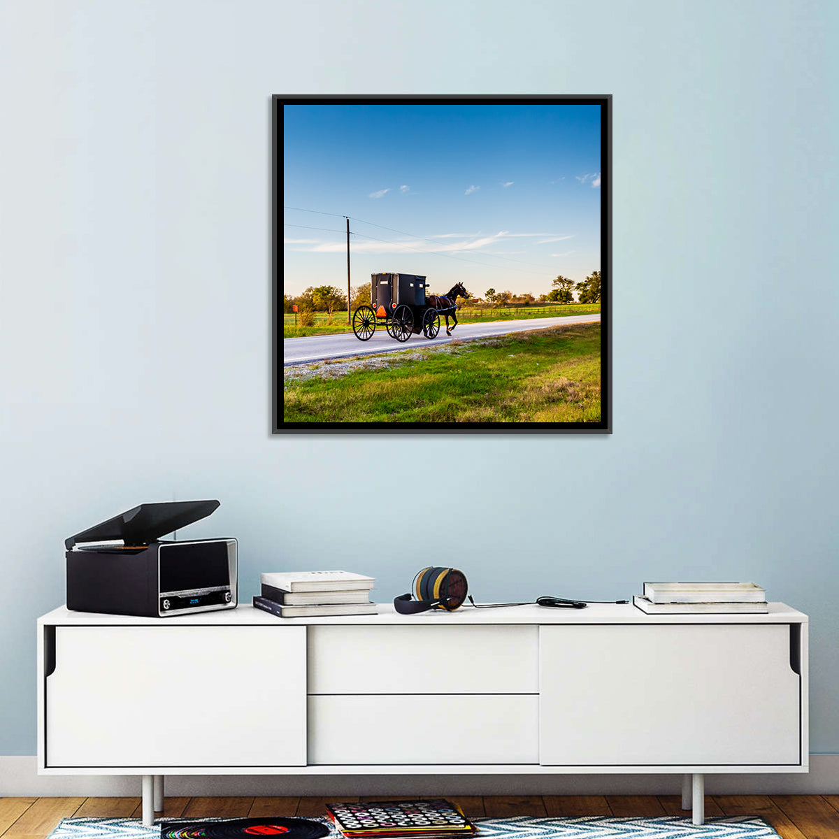 Horse and Buggy Amish Oklahoma Wall Art