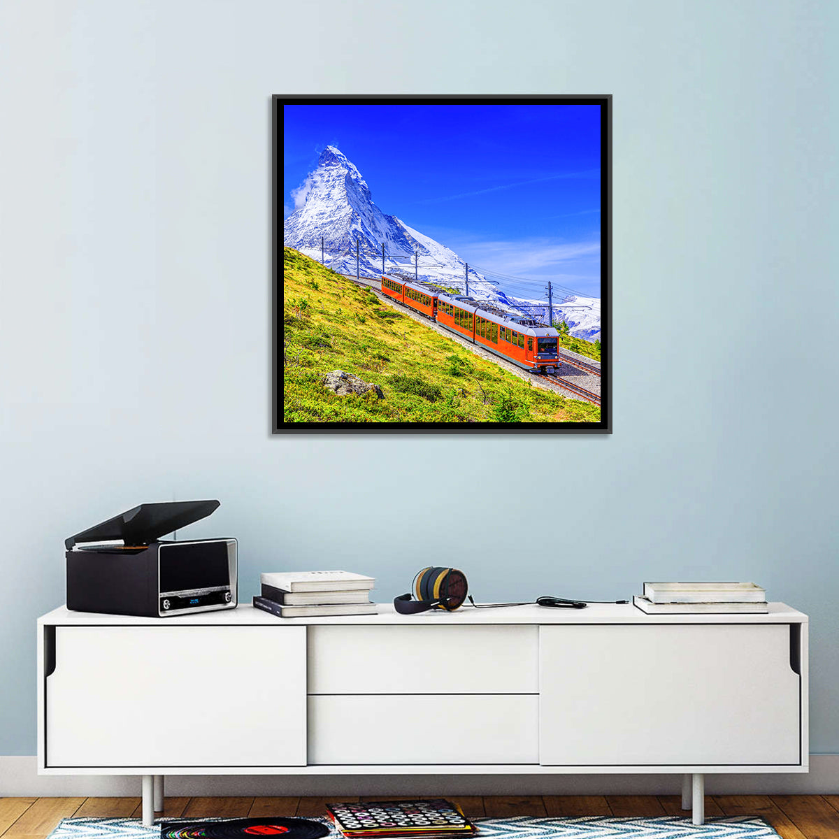Matterhorn & Train Wall Art