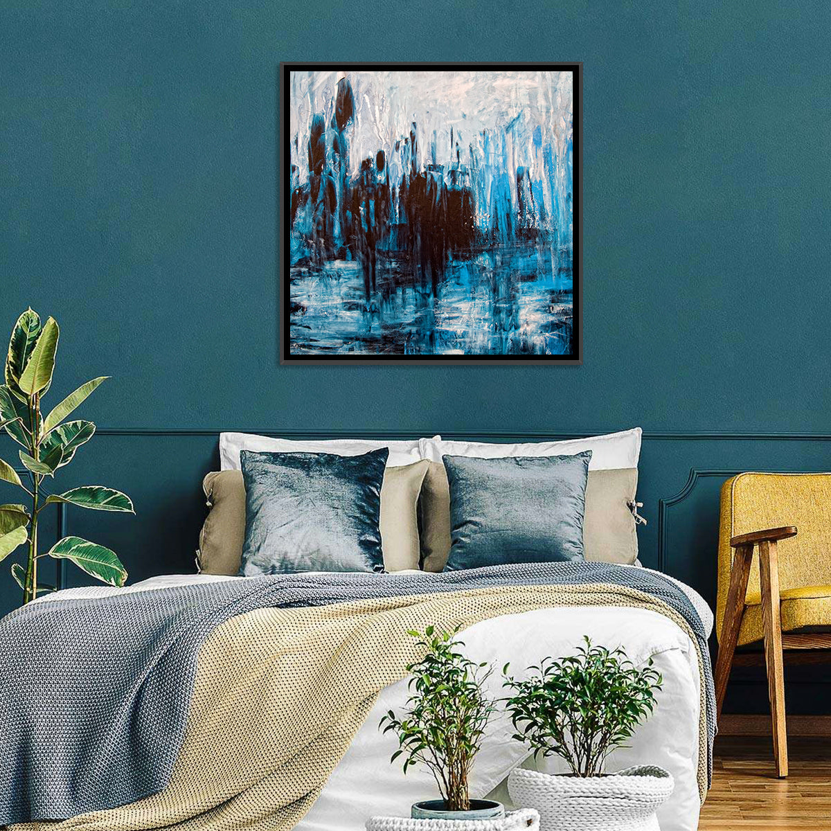 Messy Grunge Artistic Painting Wall Art