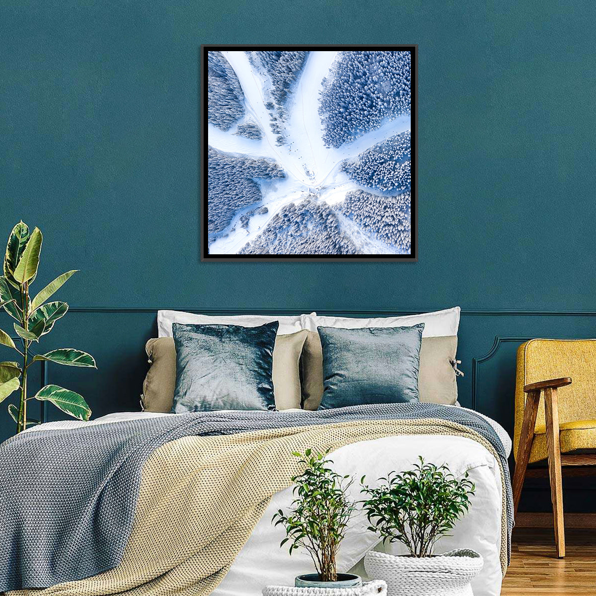Ski Resort Aerial Wall Art