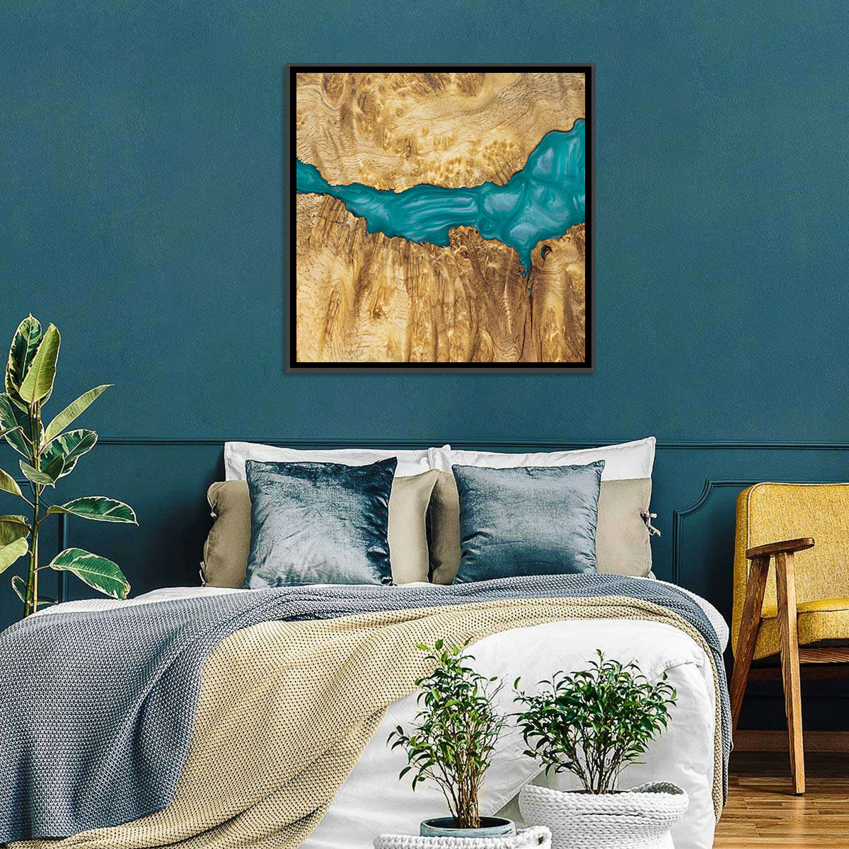 Epoxy Resin Wood Abstract Wall Art