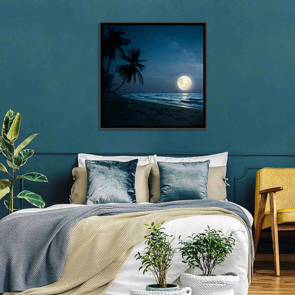 Palm Beach Moonset Wall Art