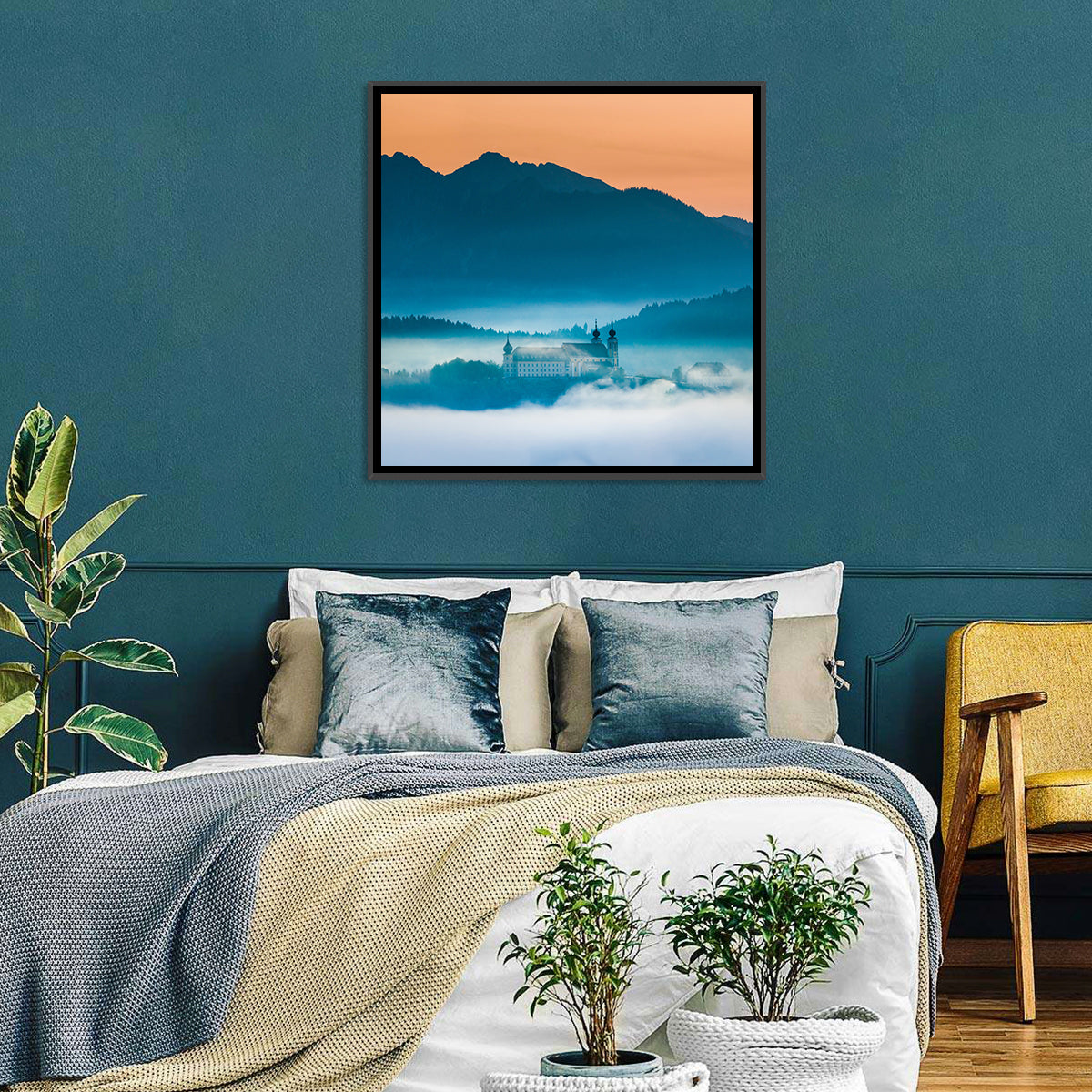 Foggy Mountain Church Wall Art