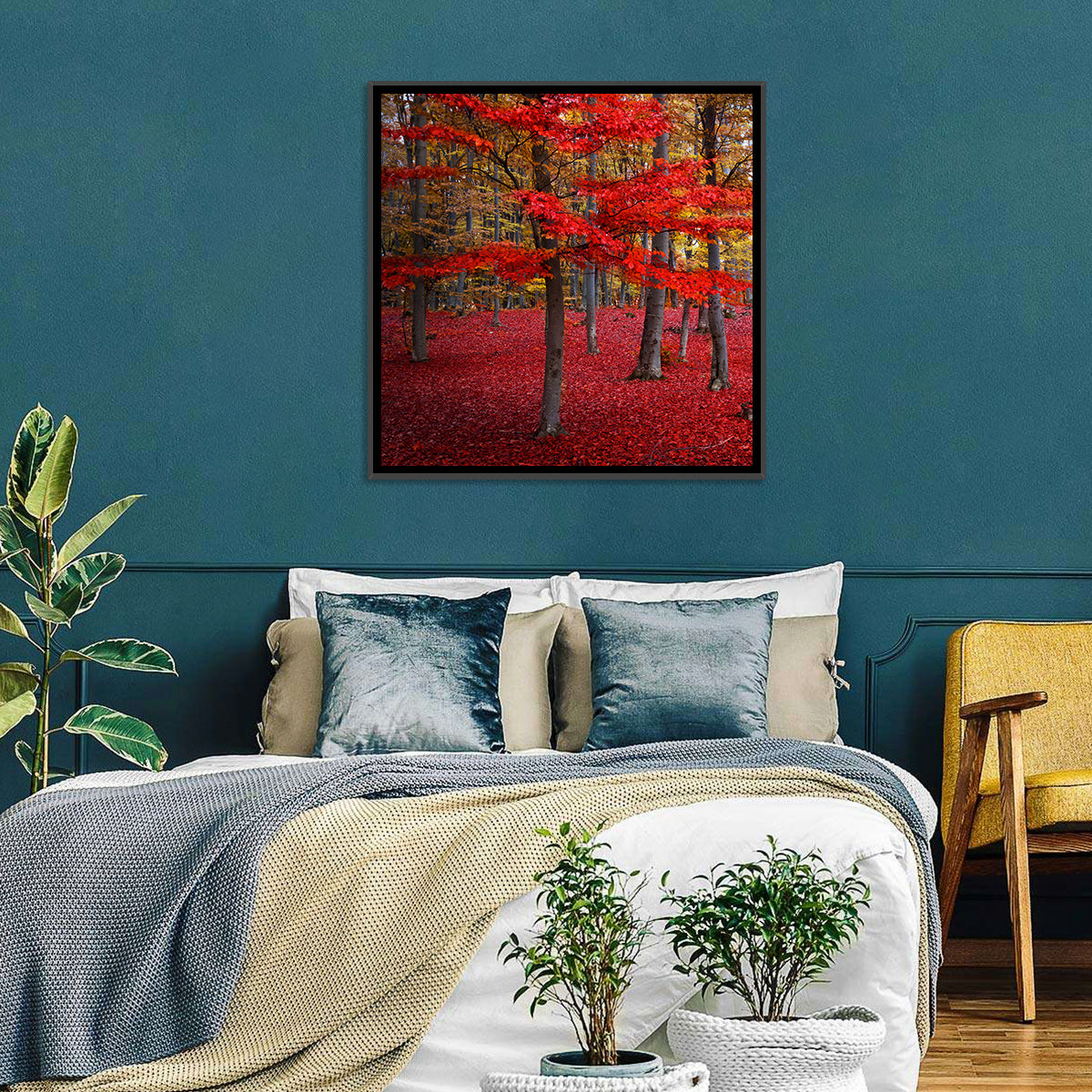 Red Trees Wall Art
