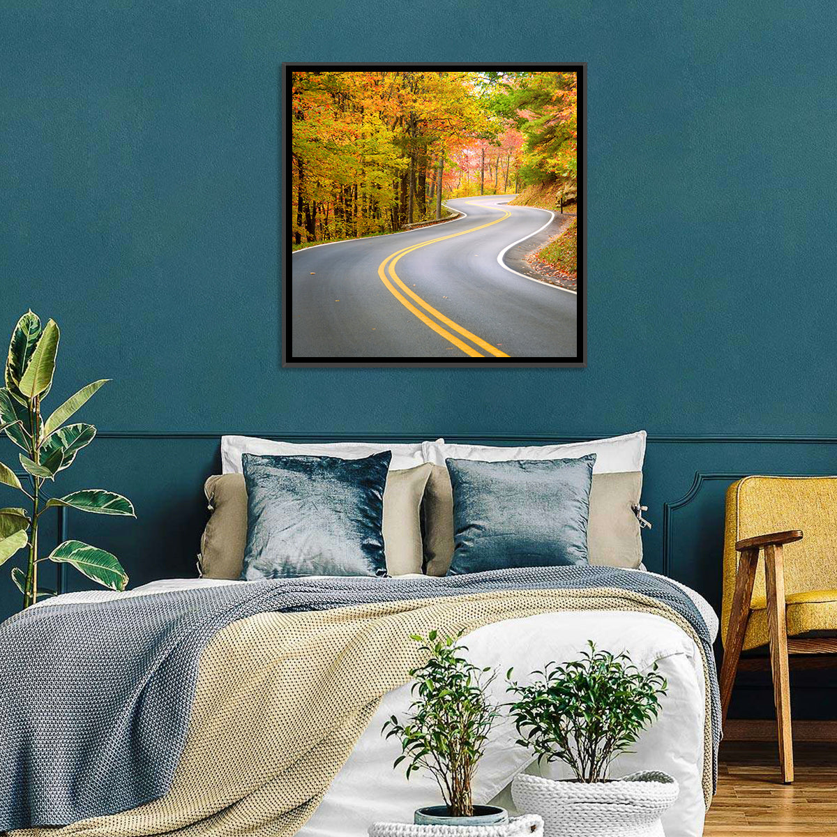 Winding Autumn Road Wall Art