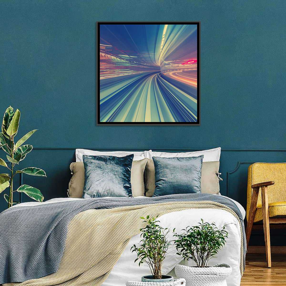 Monorail Speed Trail Wall Art