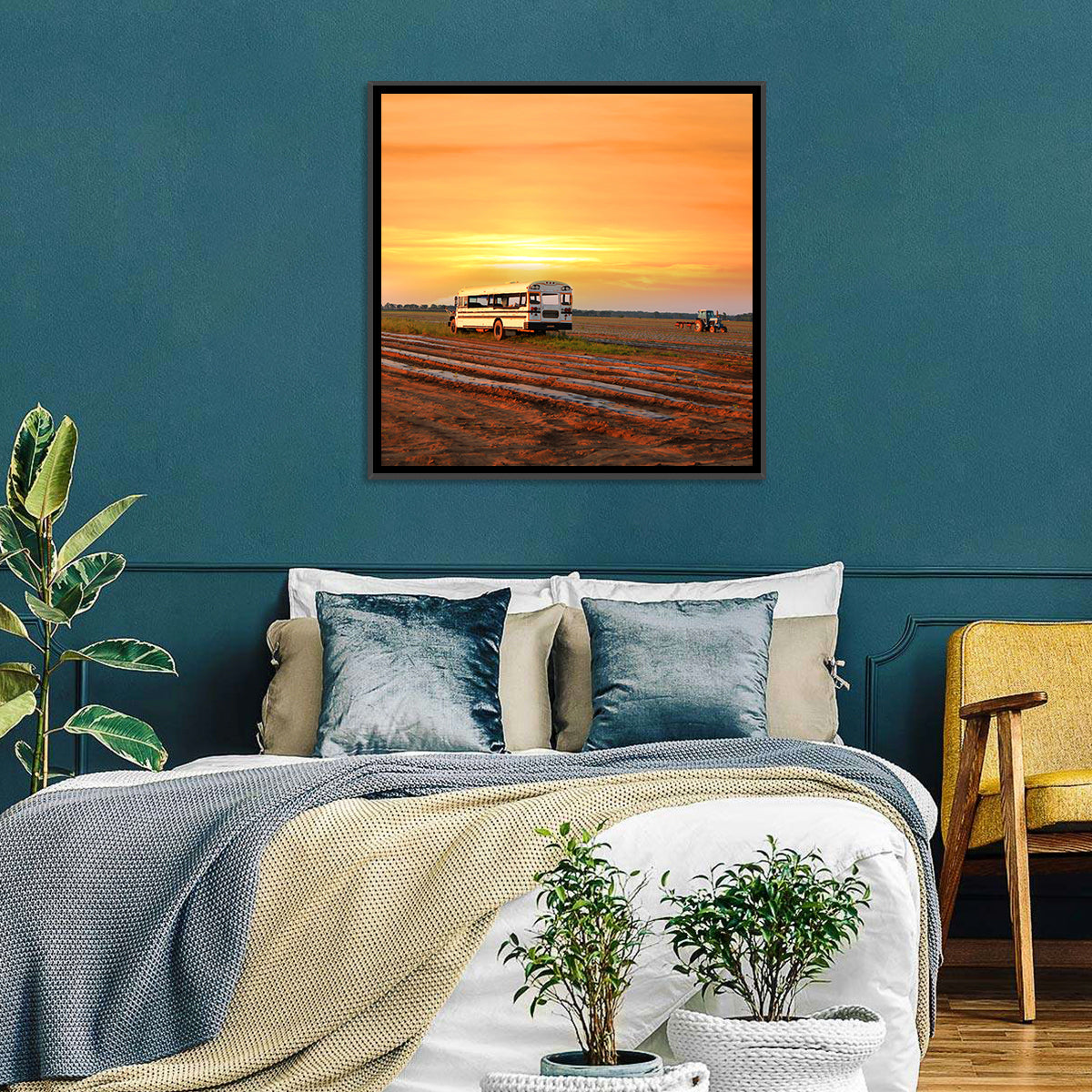 Farms Field Rural Indiana Wall Art