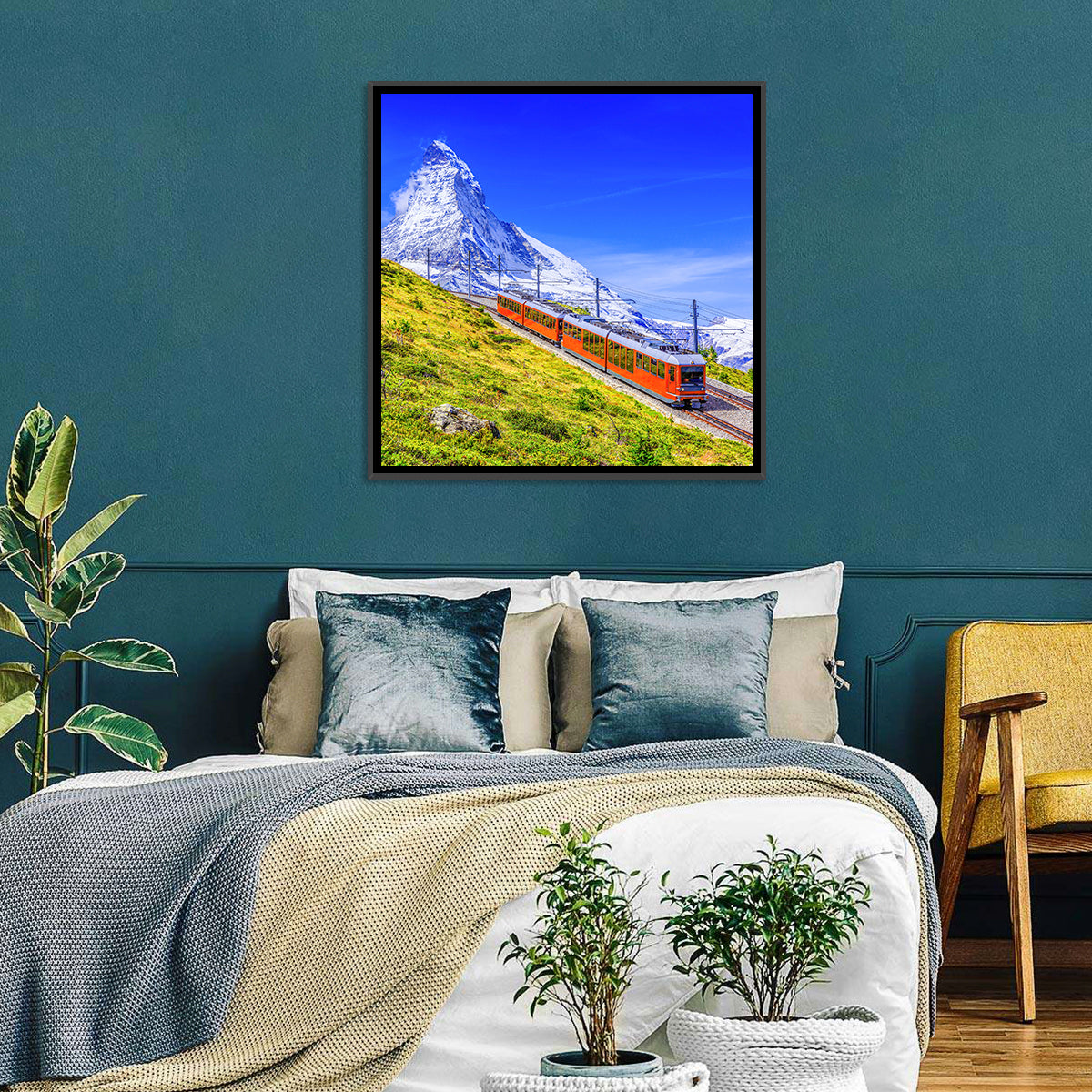 Matterhorn & Train Wall Art