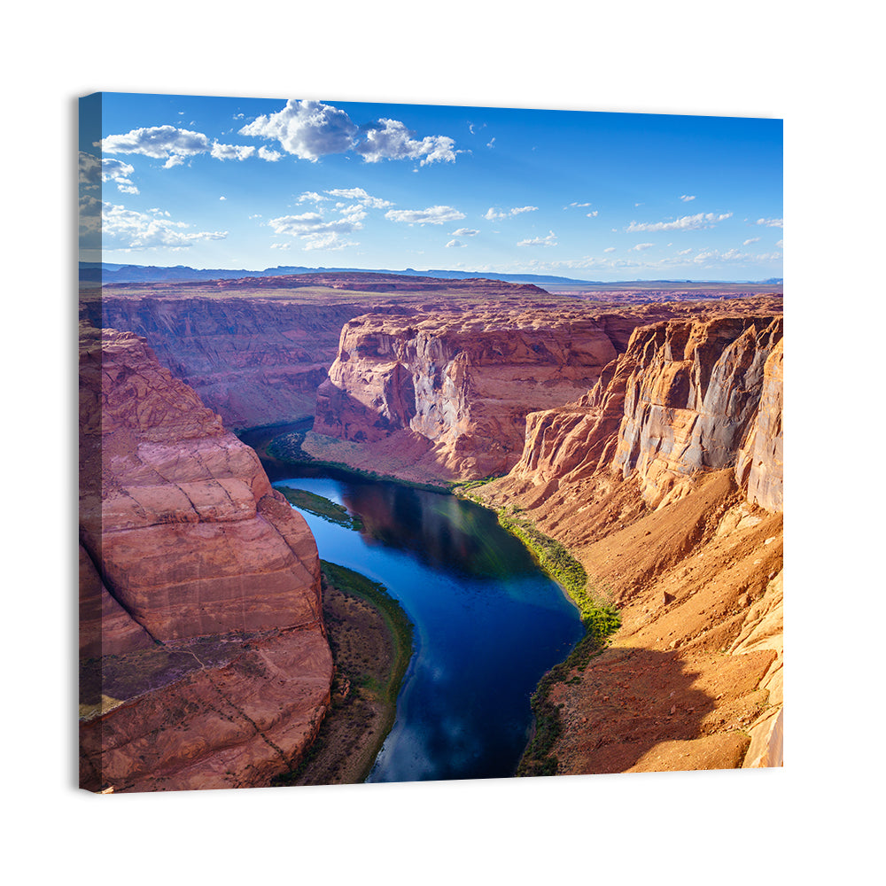 Horseshoe Bend Colorado River Wall Art, canvas print, square