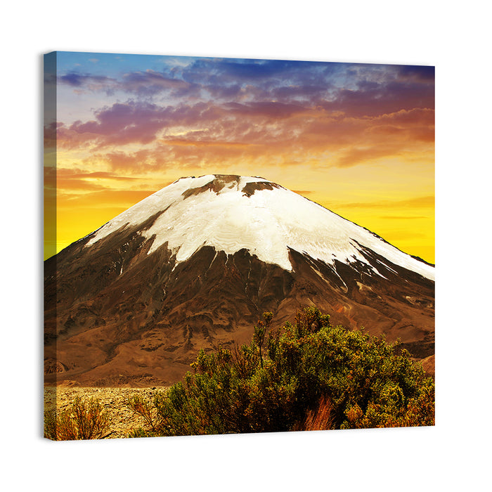 Parinacota Volcano Wall Art as a canvas print
