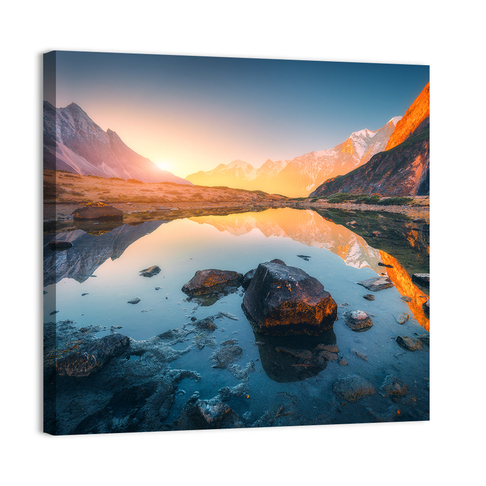 Himalayan Mountains Lake Wall Art