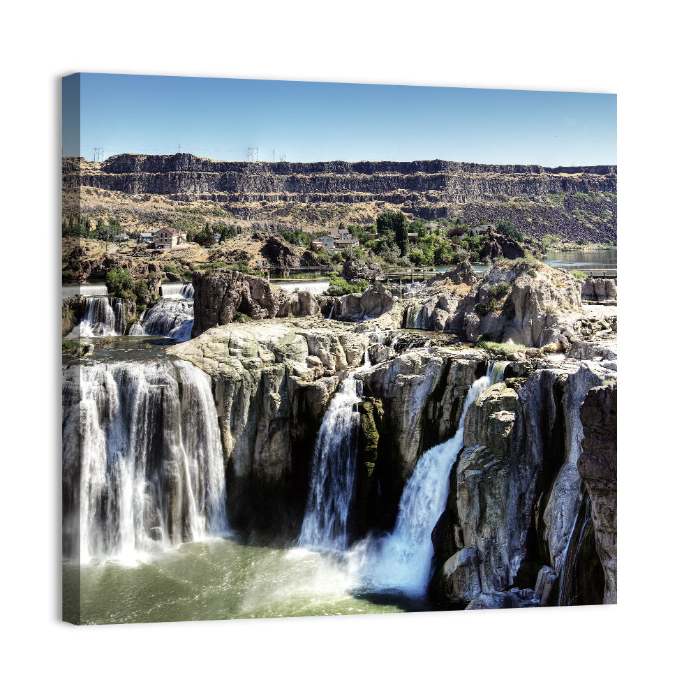 Shoshone Falls, Twin Falls Idaho Wall Art, canvas print, square