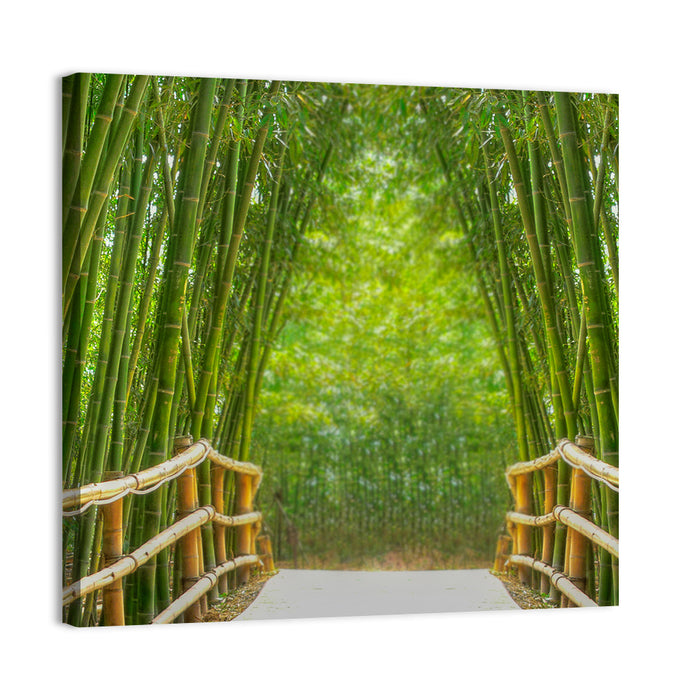 Bamboo Alley Wall Art as a canvas print
