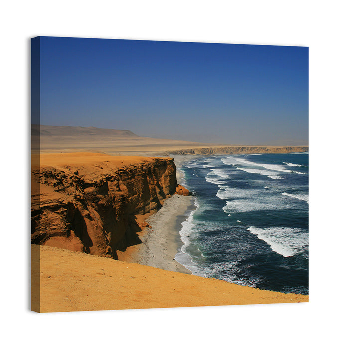 Red Cliffs of Paracas Wall Art as a canvas print