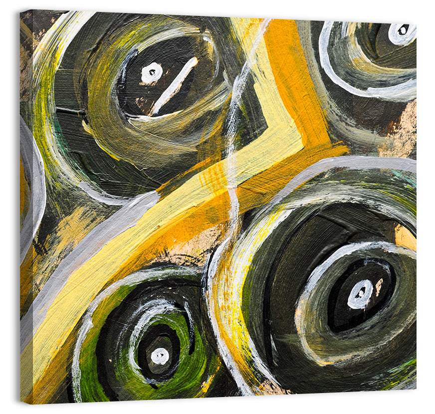 Circular Brush Strokes Texture Wall Art