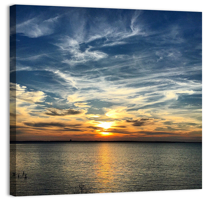 Texoma Lake Sunset Wall Art as a canvas print