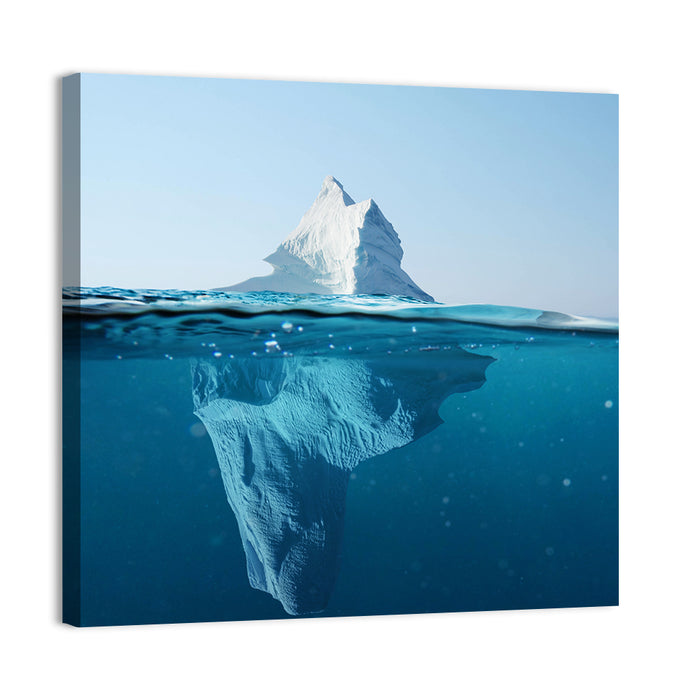 Split-level Iceberg Wall Art as a canvas print