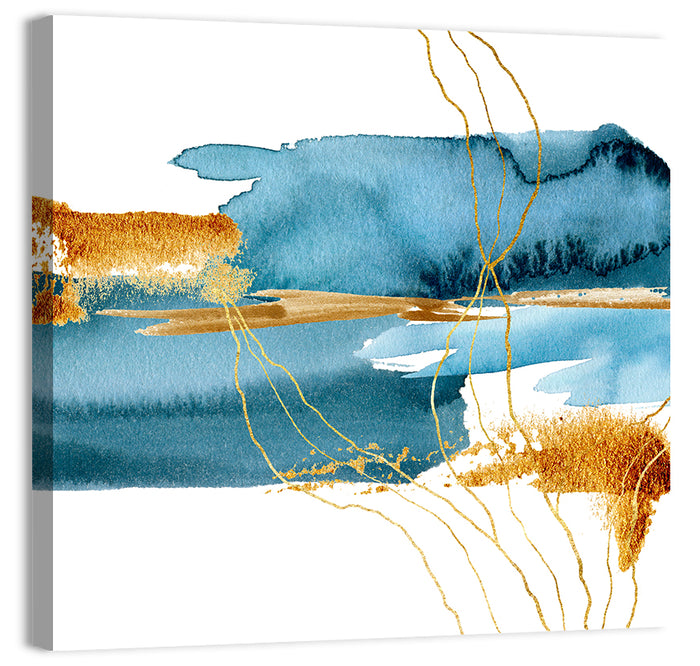 Underwater Plant Abstract Wall Art as a canvas print