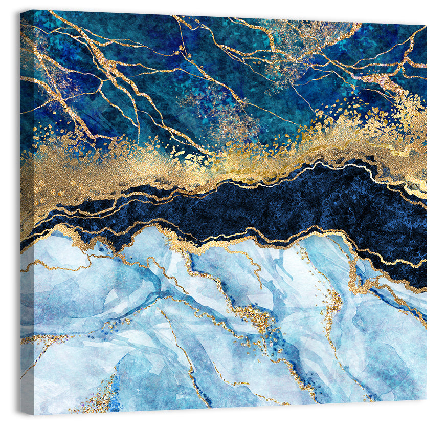 Marble Gold Glitter Abstract I Wall Art