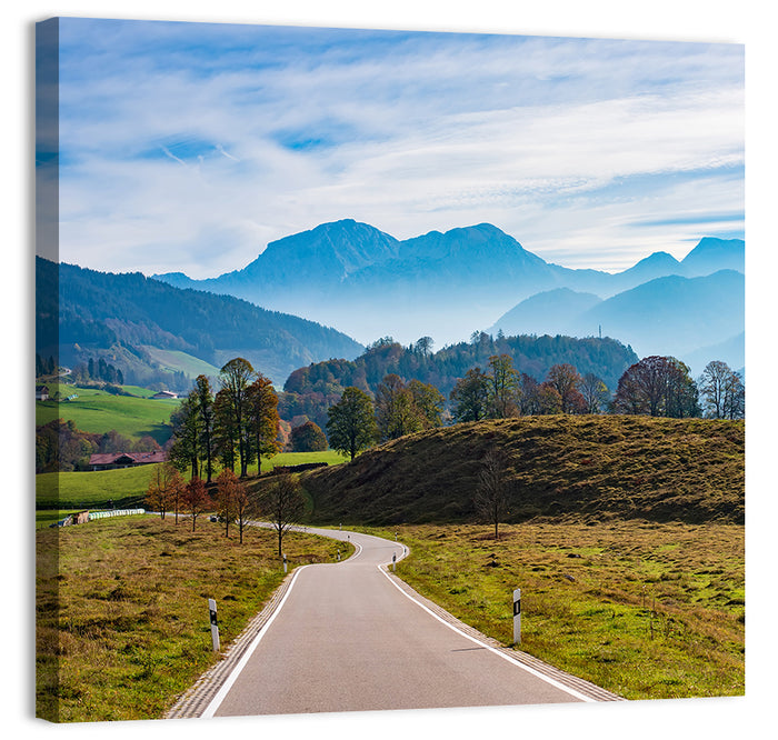 Bavarian Mountain Valley Wall Art as a canvas print